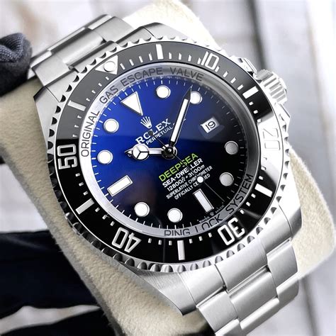 mens 44mm rolex stainless steel watch|rolex sea dweller 44mm price.